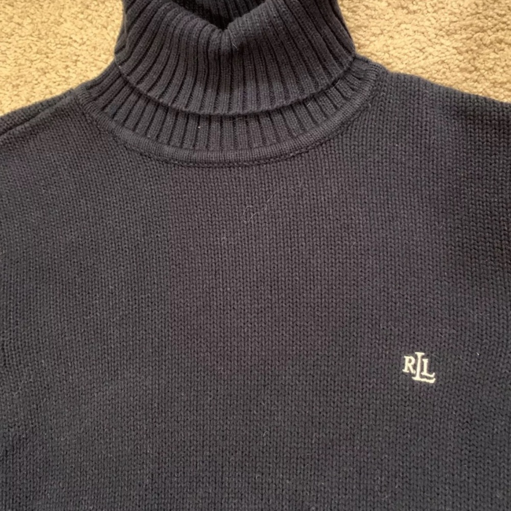 EUC Ralph Lauren Women's Small Turtleneck Sweater, Navy